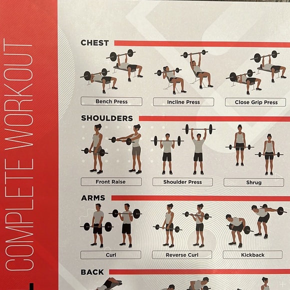 Art Barbell Workout Poster For Gym Poshmark